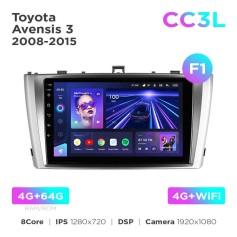 Radio samochodowe Teyes CC3L 4+64 Gb Toyota Avensis 3 2008-2015 (F1) 9"