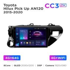 Radio samochodowe Teyes CC3 2k 4+64 Gb Toyota Hilux Pick Up AN120 2015-2020 10"