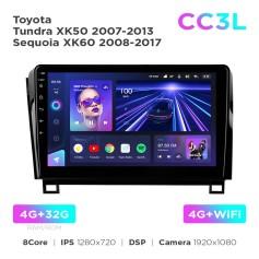 Radio samochodowe do Toyota Tundra XK50 2007-2013 / Sequoia XK60 2008-2017 Teyes CC3L 4+32 Gb 10"
