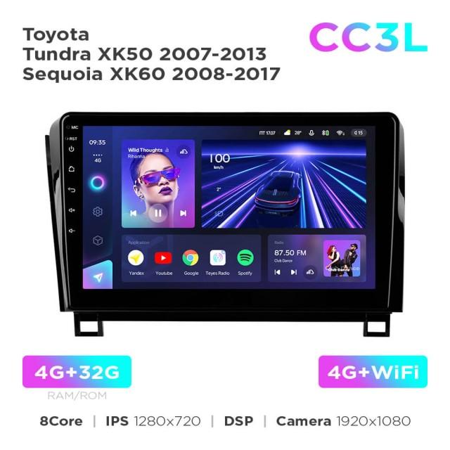 Radio samochodowe do Toyota Tundra XK50 2007-2013 / Sequoia XK60 2008-2017 Teyes CC3L 4+32 Gb 10"