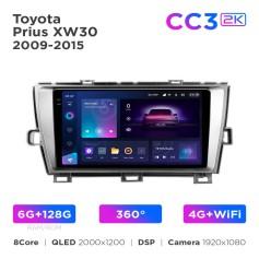 Radio samochodowe Teyes CC3 2k 6+128 Gb 360° Toyota Prius XW30 2009-2015 9"
