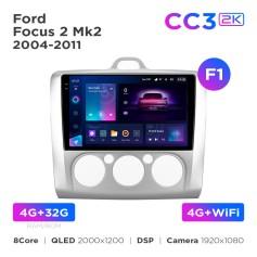 Radio samochodowe Teyes CC3 2k 4+32 Gb Ford Focus 2 Mk2 2004-2011 (F1) 9"