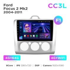 Radio samochodowe Teyes CC3L 4+64 Gb Ford Focus 2 Mk2 2004-2011 (F1) 9"