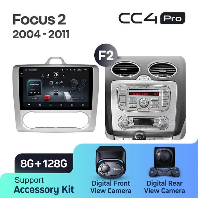 Radio samochodowe Teyes CC4 Pro 2k 8+128 Gb Ford Focus 2 Mk2 2004-2011 (F2) 9"