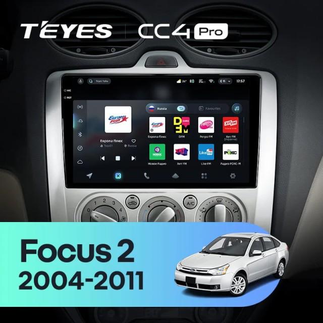 Radio samochodowe Teyes CC4 Pro 2k 8+128 Gb Ford Focus 2 Mk2 2004-2011 (F2) 9"