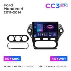 Radio samochodowe Teyes CC3 2k 6+128 Gb Ford Mondeo 4 2011-2014 10"