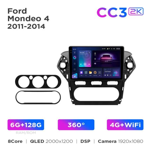 Radio samochodowe Teyes CC3 2k 6+128 Gb 360° Ford Mondeo 4 2011-2014 10"