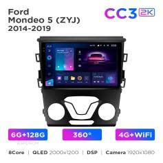 Radio samochodowe Teyes CC3 2k 6+128 Gb 360° Ford Mondeo 5 (ZYJ) 2014-2019 9"
