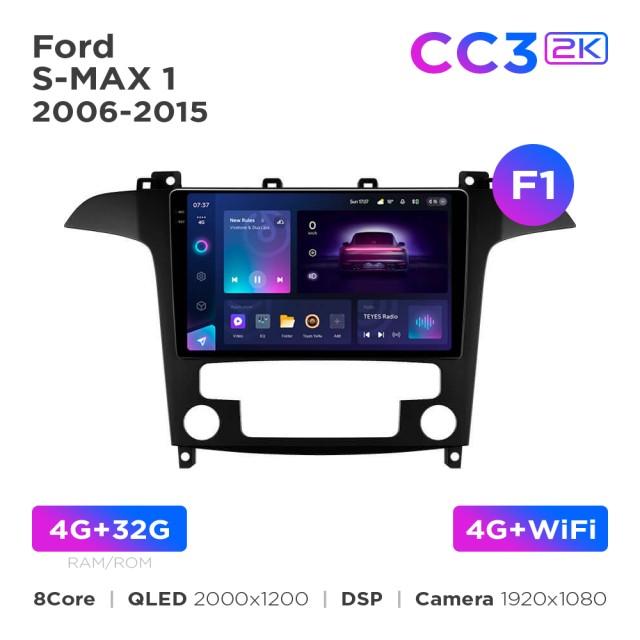 Radio samochodowe Teyes CC3 2k 4+32 Gb Ford S-MAX 1 2006-2015 (F1) 9"