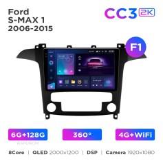 Radio samochodowe Teyes CC3 2k 6+128 Gb 360° Ford S-MAX 1 2006-2015 (F1) 9"