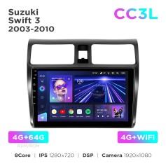 Radio samochodowe Teyes CC3L 4+64 Gb Suzuki Swift 3 2003-2010 10"