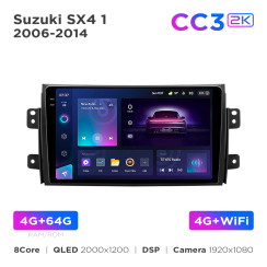 Radio samochodowe Teyes CC3 2k 4+64 Gb Suzuki SX4 1 2006-2014 9"