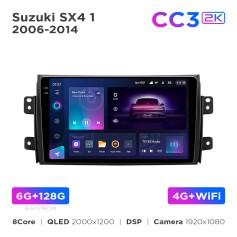 Radio samochodowe Teyes CC3 2k 6+128 Gb Suzuki SX4 1 2006-2014 9"