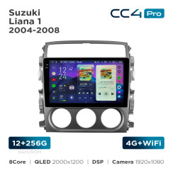 Radio samochodowe Teyes CC4 Pro 2k 12+256 Gb Suzuki Liana 1 2004-2008 9"