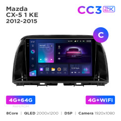 Radio samochodowe Teyes CC3 2k 4+64 Gb Mazda CX-5 1 KE 2012-2015 (C) 9"