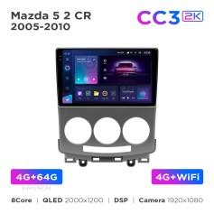 Radio samochodowe Teyes CC3 2k 4+64 Gb Mazda 5 2 CR 2005-2010 9"