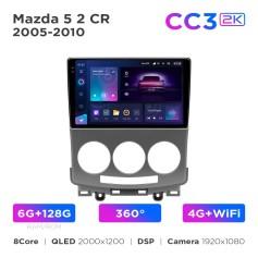 Radio samochodowe Teyes CC3 2k 6+128 Gb 360° Mazda 5 2 CR 2005-2010 9"