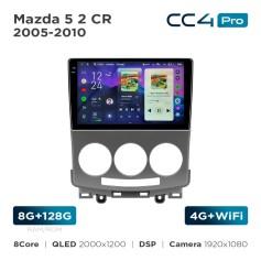 Radio samochodowe Teyes CC4 Pro 2k 8+128 Gb Mazda 5 2 CR 2005-2010 9"