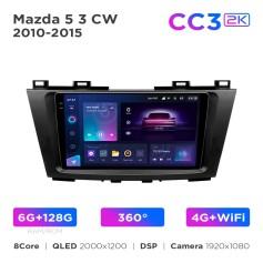 Radio samochodowe Teyes CC3 2k 6+128 Gb 360° Mazda 5 3 CW 2010-2015 9"