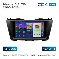 Radio samochodowe Teyes CC4 Pro 2k 12+256 Gb Mazda 5 3 CW 2010-2015 9"