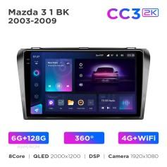 Radio samochodowe Teyes CC3 2k 6+128 Gb 360° Mazda 3 1 BK 2003-2009 9"