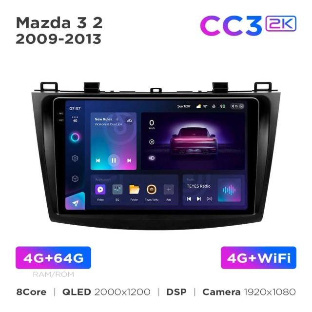 Radio samochodowe Teyes CC3 2k 4+64 Gb Mazda 3 2 2009-2013 9"