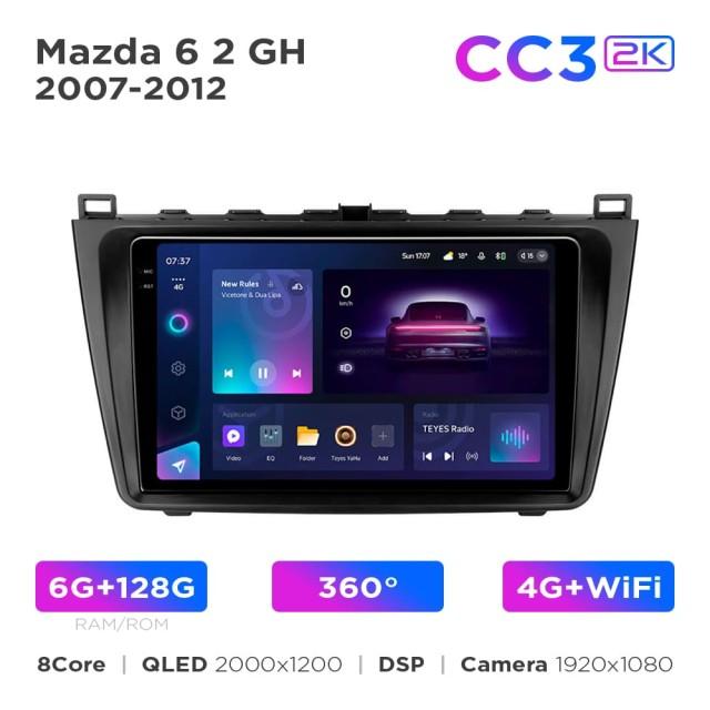 Radio samochodowe Teyes CC3 2k 6+128 Gb 360° Mazda 6 2 GH 2007-2012 9"