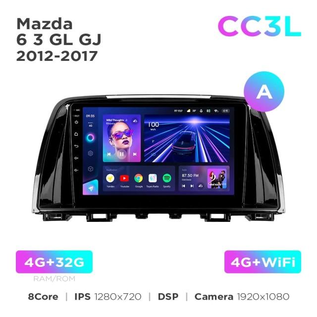 Radio samochodowe do Mazda 6 / Atenza 3 GJ 2012-2015 (A) Teyes CC3L 4+32 Gb 9"