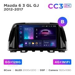 Radio samochodowe Teyes CC3 2k 6+128 Gb Mazda 6 / Atenza 3 GJ 2012-2015 (B) 9"