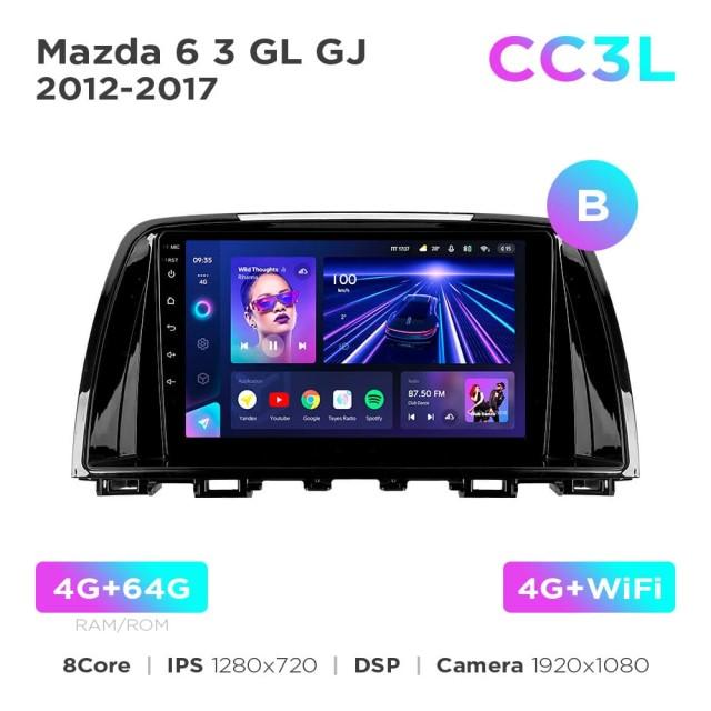 Radio samochodowe Teyes CC3L 4+64 Gb Mazda 6 / Atenza 3 GJ 2012-2015 (B) 9"