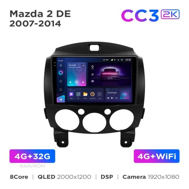 Radio samochodowe Teyes CC3 2k 4+32 Gb Mazda 2 DE 2007-2014 9"