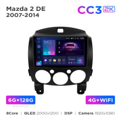 Radio samochodowe Teyes CC3 2k 6+128 Gb Mazda 2 DE 2007-2014 9"
