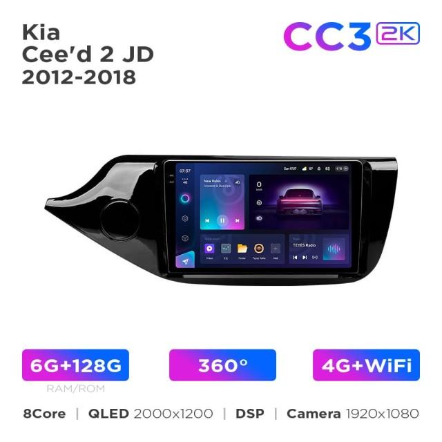 Radio samochodowe Teyes CC3 2k 6+128 Gb 360° Kia Cee'd 2 JD 2012-2018 9