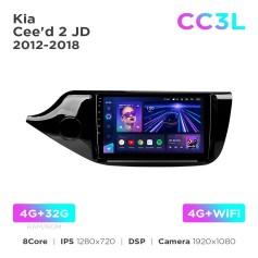 Radio samochodowe do Kia Cee'd 2 JD 2012-2018 Teyes CC3L 4+32 Gb 9"