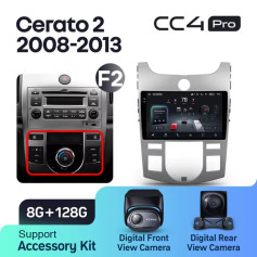 Radio samochodowe Teyes CC4 Pro 2k 8+128 Gb Kia Cerato 2 TD 2008-2013 (F2) 9"