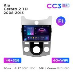 Radio samochodowe Teyes CC3 2k 4+32 Gb Kia Cerato 2 TD 2008-2013 (F1) 9"