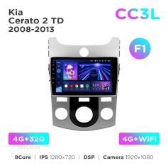 Radio samochodowe do Kia Cerato 2 TD 2008-2013 (F1) Teyes CC3L 4+32 Gb 9"