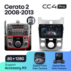 Radio samochodowe Teyes CC4 Pro 2k 8+128 Gb Kia Cerato 2 TD 2008-2013 (F1) 9"