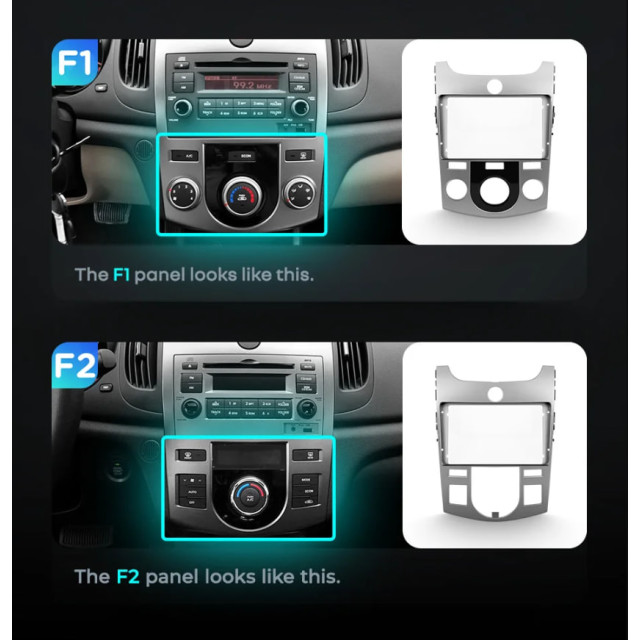 Radio samochodowe Teyes CC4 Pro 2k 8+128 Gb Kia Cerato 2 TD 2008-2013 (F1) 9"