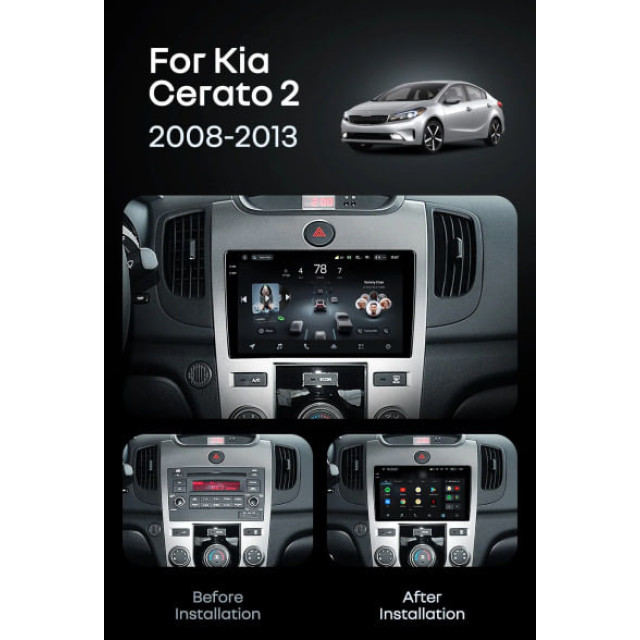 Radio samochodowe Teyes CC4 Pro 2k 8+128 Gb Kia Cerato 2 TD 2008-2013 (F1) 9"