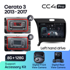 Radio samochodowe Teyes CC4 Pro 2k 8+128 Gb Kia Cerato 3 YD 2013-2017 (F1) (AB) 9"