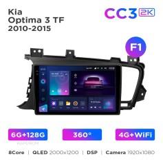 Radio samochodowe Teyes CC3 2k 6+128 Gb 360° Kia Optima 3 K5 TF 2010-2015 (F1) 9"