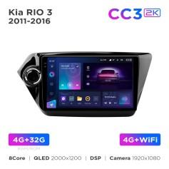 Radio samochodowe Teyes CC3 2k 4+32 Gb Kia Rio 3 2011-2017 9"