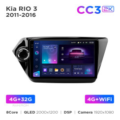 Radio samochodowe Teyes CC3 2k 4+32 Gb Kia Rio 3 2011-2017 9"