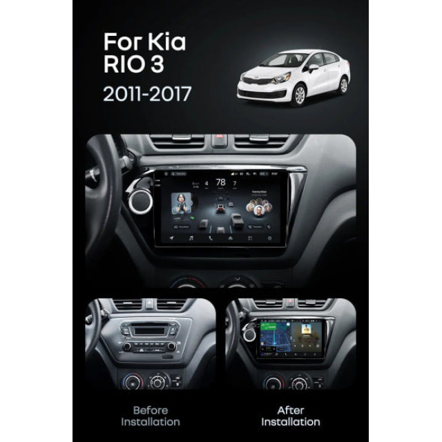 Radio samochodowe Teyes CC4 Pro 2k 8+128 Gb Kia RIO 3 2011-2017 9"