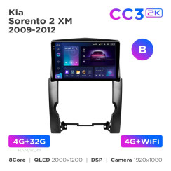 Radio samochodowe Teyes CC3 2k 4+32 Gb Kia Sorento 2 XM 2009-2012 (B) 10"