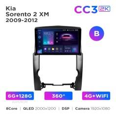 Radio samochodowe Teyes CC3 2k 6+128 Gb 360° Kia Sorento 2 XM 2009-2012 (B) 10"