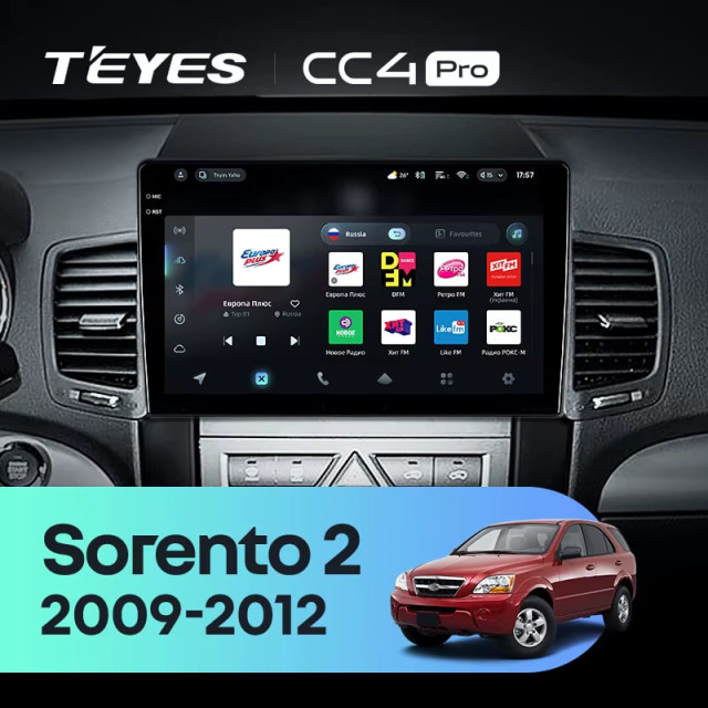 Radio samochodowe Teyes CC4 Pro 2k 8+128 Gb Kia Sorento 2 XM 2009-2012 (B) 10"