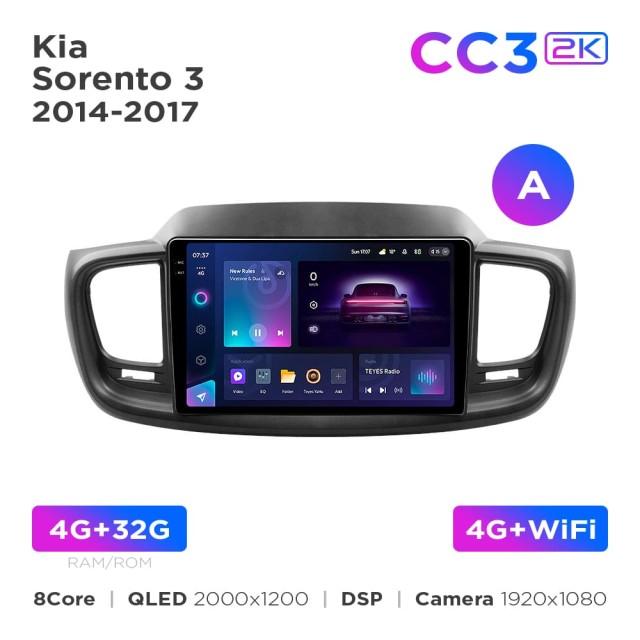 Radio samochodowe Teyes CC3 2k 4+32 Gb Kia Sorento 3 2014-2017 (A) 10"