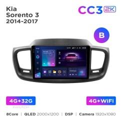 Radio samochodowe Teyes CC3 2k 4+32 Gb Kia Sorento 3 2014-2017 (B) 10"